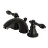 Kingston Brass KB950ACL Mini-Widespread Bathroom Faucet with Plastic Pop-Up, Matte Black KB950ACL